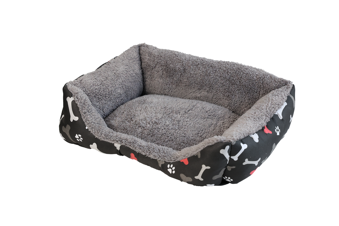 SNAPPY Rectangular pet bed BOX black S