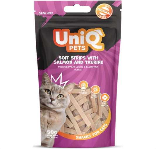 Skanėstas katėms su lašiša ir taurinu