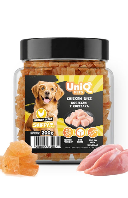 UNIQ PETS „SNIFFY“ skanėstai šunims (vištienos ir brokolių gabalėliai)