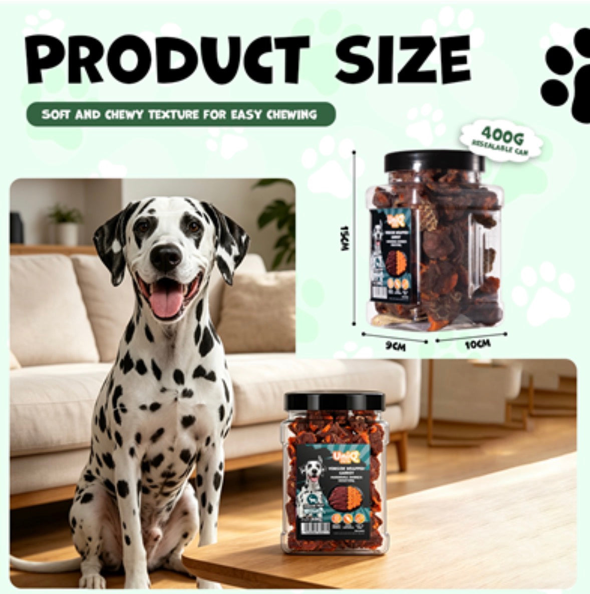 UNIQ PETS DOG SNACKS DUO (morkos, apvyniotos elniena,