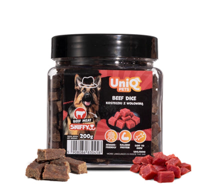 UNIQ PETS SNIFFY skanėstai šunims (jautienos gabaliukai)