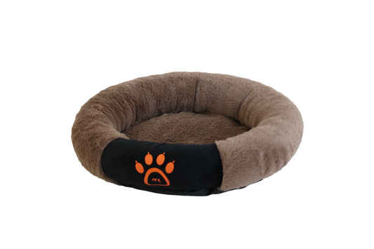 UNIQ PETS dog bed oval PAW brown L